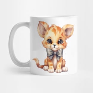 African Lion Wearing Bow Mug